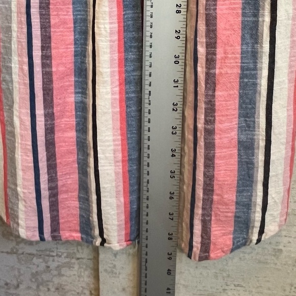 Mlle Gabrielle Vertical Striped Shirt Dress Sz XL Button Up Spring Easter Colors - Picture 12 of 15